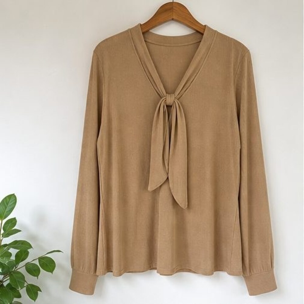 Camel Wrap Blouse